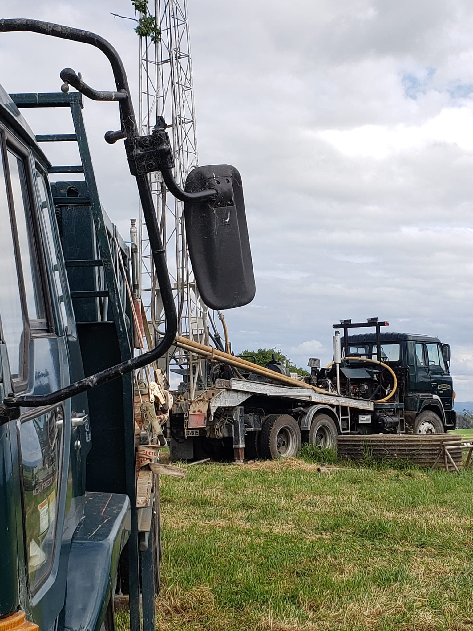RS Welldrilling drilling rig truck on site in Waikato